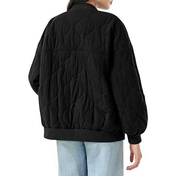New Medium Lightweight Casual Puffer Short Zip Up Jacket - Picture 3 of 5